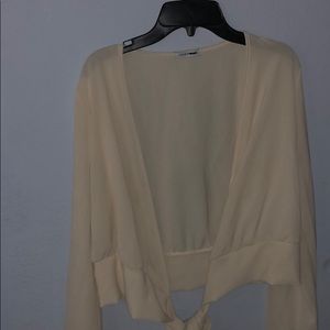 Ivory blouse from Fashion nova